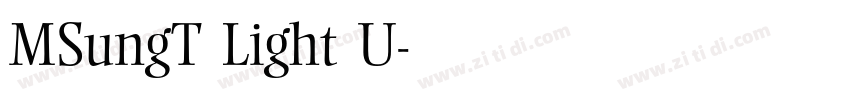MSungT Light U字体转换